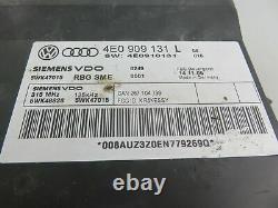 04-10 Audi A8 Quattro Keyless Entry Lock & Start System Control Module Oem