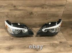 04 2007 Bmw E60 530i 545i Left & Right Xenon Headlight Adaptive Dynamic Set Oem