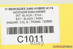07-13 Mercedes W221 S400 CL550 Central Gateway Control Module with Lead Battery