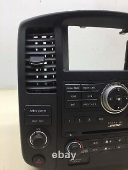 08-12 Nissan Pathfinder BOSE Radio 6 CD Player Climate Control Bezel