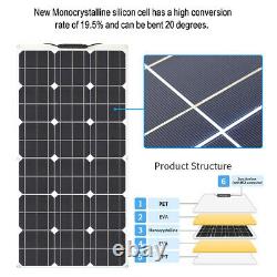 100W Mono Solar Panel Module System Off Grid 12V Controller Kits Car PV Boat RV