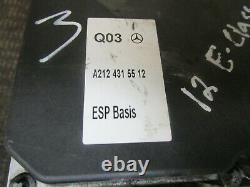 11 12 Mercedes E350 ABS Pump Anti Lock Brake Module Part Assembly a2124315512