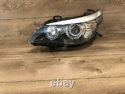 2008 2010 Bmw E60 E61 M5 535i Left Side Xenon Headlight Adaptive Bi Xenon Oem