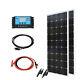 200w 18v Solar Panel Kit System 2x 100w Mono Module 20a Controller Home Roof Car