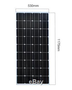 200W 18v Solar Panel Kit System 2x 100w Mono Module 20A Controller Home Roof Car