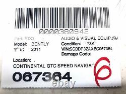 2011-2014 Bentley Continental Navigation System Control Module Unit 3w0919887q