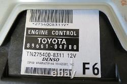 2012 12 Toyota Tacoma 4X2 2.7L AT Engine Control Module ECU ECM 89661-04F80