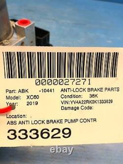 2018-2020 Volvo Xc60 Oem Abs Anti Lock Brake System Pump Control Module 32214772
