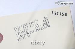 2021-2022 Ford Escape Warning System Computer Control Module Lj6t-14g113-db Oem