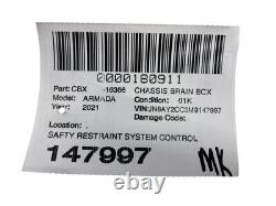 2021-2024 Nissan Armada Oem Safty Restraint System Control Module 988206jl1a