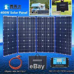 400W Portable Solar Panel Cell Module+30A Controller for Outdoor Camping Boat RV