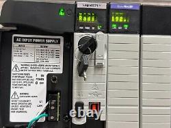 ALLEN BRADLEY CONTROLLOGIX SYSTEMS 7-SLOT CHASSIS with PSU & MODULES (1756)