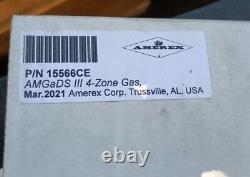 AMEREX 15566CE AMGaDS III PLUS GAS DETECTION SYSTEM CONTROL MODULE 4 ZONE