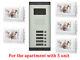 Apartment 5 Unit Intercom Wired Video Door Phone Audio Visual Entry System 1v5