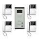 Apartment Wired Video Door Phone Audio Visual Intercom Entry System 4 Units