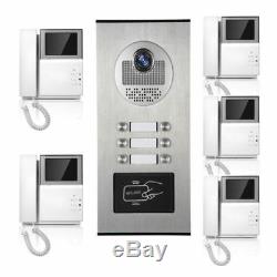 Apartment Wired Video Intercom 4.3'' Screen Door Phone Audio Visual Entry System