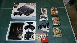 Asian Mega Drive console MD1 PAL-1 Plus boxed games, controller, module V. G. C
