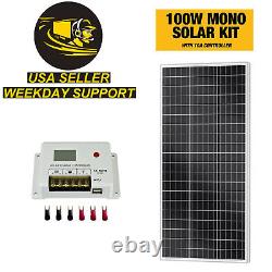 ExpertBattery 200W 12V Monocrystalline Solar Panel Kit with 20A PWM Controller