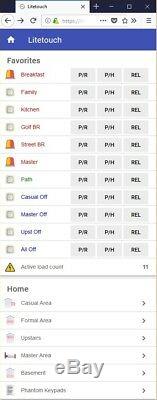Internet iPhone Android remote control system for Litetouch 5000LC FiveK CCU