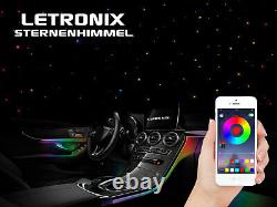 LETRONIX RGB LED Auto Sternenhimmel Sterne Lichtleiter Himmel mit App Steuerung