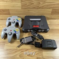 N64 Nintendo 64 Console With Expansion Pack 2 Controllers, RF Modulator Tested