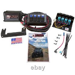 S-Tech 4 Switch System with Relay Center Blue Dual LED 09-18 Jeep Wrangler JK