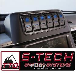 S-Tech 6 Switch System with Relay Center Blue Dual LED 2013-2018 Ram Truck