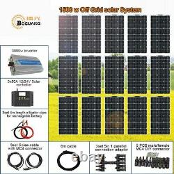 Solar Kit Off Grid System Flexible Module Controller 3000w Inverter For Boat New