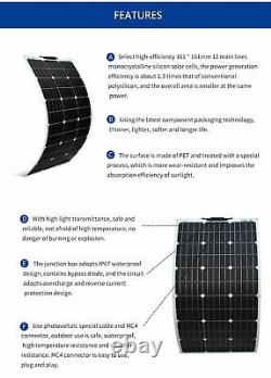 Solar Kit Off Grid System Flexible Module Controller 3000w Inverter For Boat New