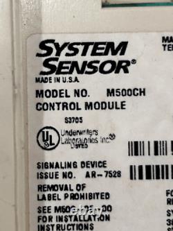 The System Sensor M500CH is a control module used in fire alarm systems