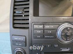 08 09 10 12 Nissan Pathfinder Radio 6 Lecteur CD Climate Control Lunette Oem Bose