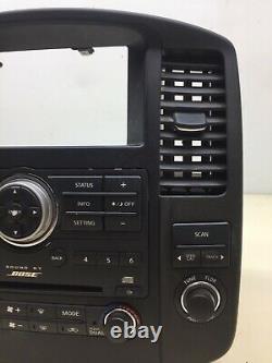 08-12 Nissan Pathfinder Bose Radio 6 CD Bezel Climate Control