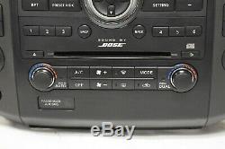 08-12 Nissan Pathfinder Bose Radio Player 6 CD Bezel Climate Control H154