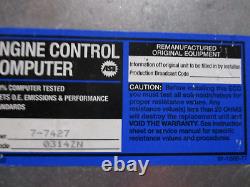 1995 K1500 Ecm Module de contrôle moteur ordinateur Pcm Ecu Unité d'alimentation Testée 7427