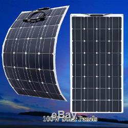 200w Panneau Solaire Système Solaire Cellule Module 20a Contrôleur Pour La Maison / Caravane / Rv / Voiture