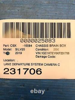 2019 Chevy Silverado 2500 Module de Contrôle de la Caméra du Système de Départ de Voie 84159610