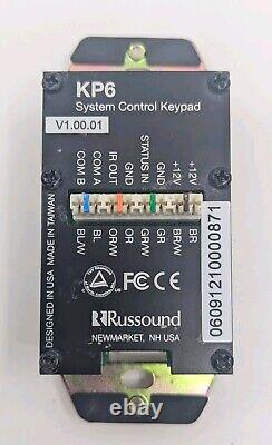 Clavier de contrôle de système Russound KP-6 testé/nettoyé (BLANC) Module mural V1.00.01