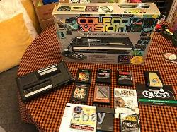 Console Colecovision Avec 2 Contrôleurs En Boîte 8 Jeux Module Atari Exp