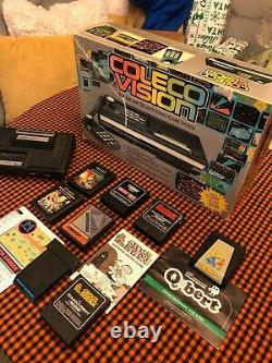 Console Colecovision Avec 2 Contrôleurs En Boîte 8 Jeux Module Atari Exp