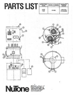 Module de Contrôle NuTone pour le Système de Nettoyage Central CV850W Advantage