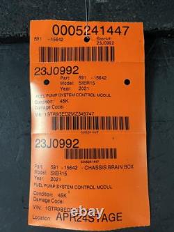 Module de contrôle du système de pompe à carburant GMC Sierra 1500 19-23 ID 13540028