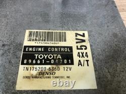 Ordinateur de moteur DME OEM avant Toyota Tacoma ECU ECM 3.4L 4x4 2000 2