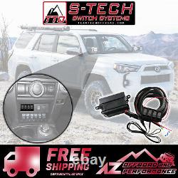 S-tech 4 Switch System With Relay Center Red Kit Fits 2014-2018 Toyota 4runner