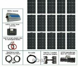 Solar Kit Off Grid Système De Contrôleur De Module Flexible Inverter 3000w Pour Bateau Nouveau